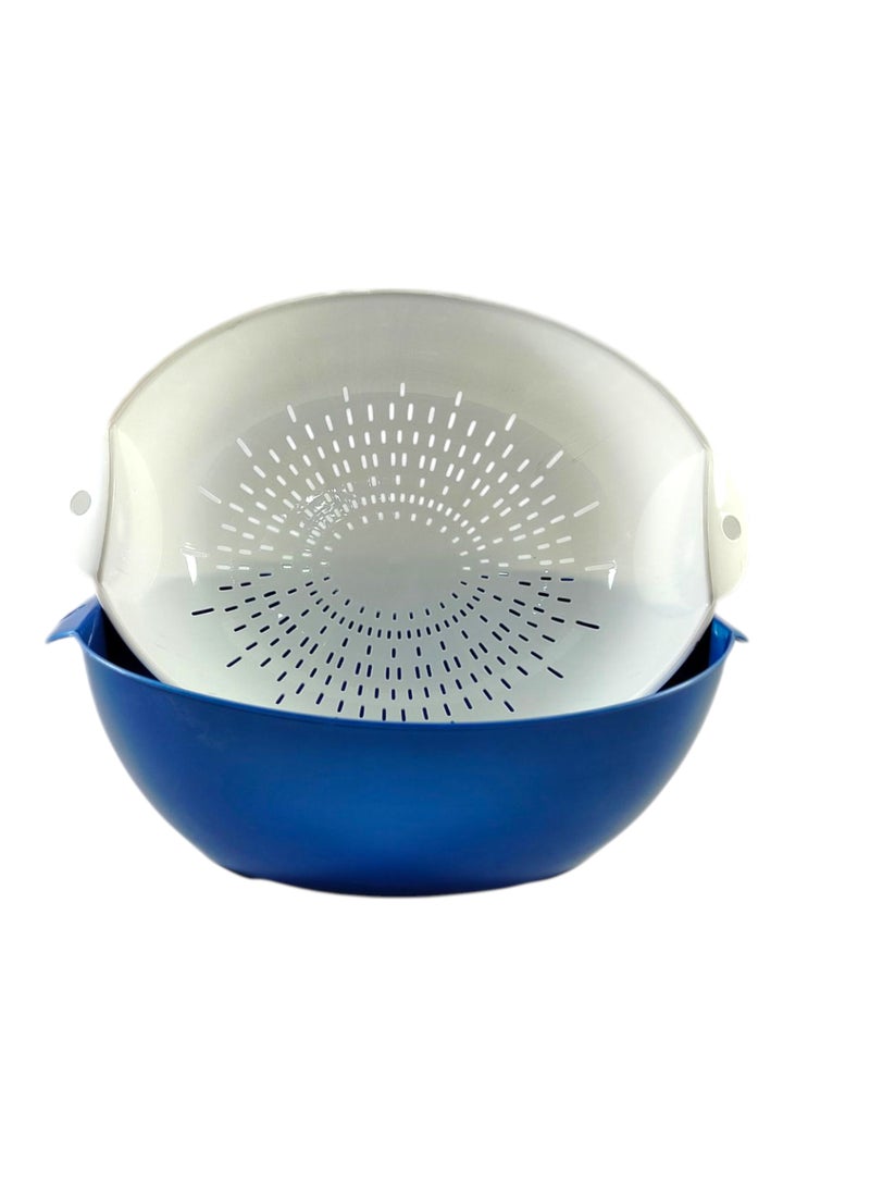 Khurshid Plastics Rocka Oval Plastic Strainer from Khorshid Plast Plastic - Blue - Image 2